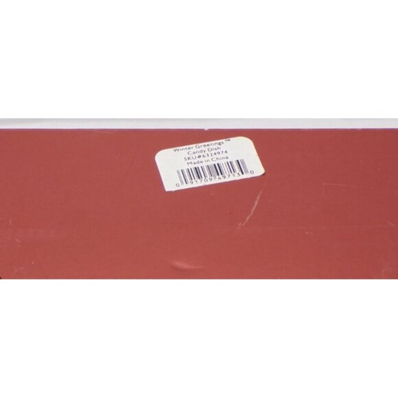 Lenox Winter Greetings Candy Dish Porcelain Gold Trim Holiday Bird Design 7" NIB - Picture 9 of 9